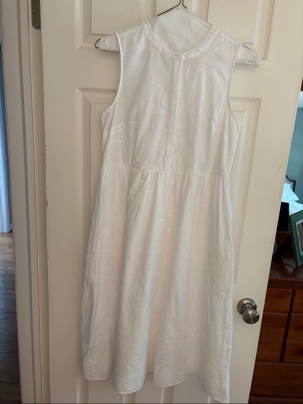 croft & barrow White Eyelet Sleeveless Day Dress